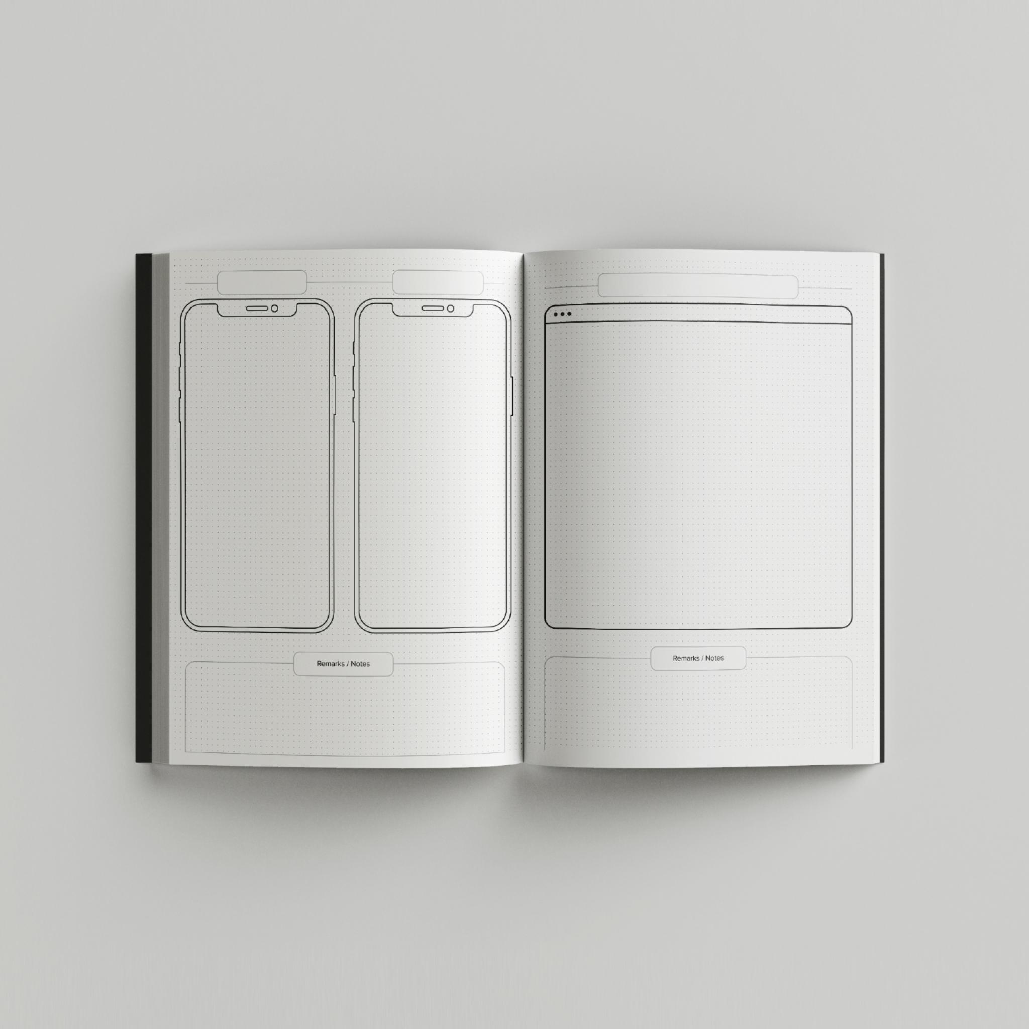 Carnet de wireframing A5
